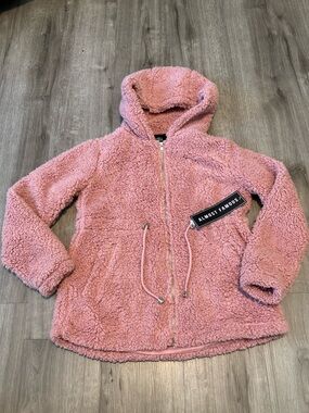 NEW WITH TAGS : ALMOST FAMOUS |  Pink Sherpa Zip-Up Hoodie